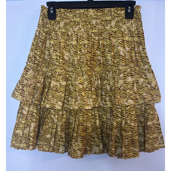 Scotch & Soda Dresses & Skirts - Scotch & Soda Womens Skirt Smocked Tiered Mini Floral Small Feminine Academia